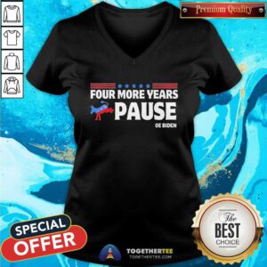 Hot Four More Years Pause Joe Biden Saying Donkey 2024 V-neck