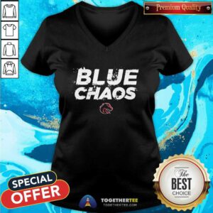 Official Royal Boise State Broncos Football Blue Chaos V-neck