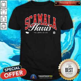 Official Scamala Harris The Liberal Dei Hire T-Shirt