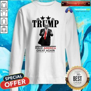 Official Trump Giving 2 Thumbs Up President Trump Rally Sweatshirt