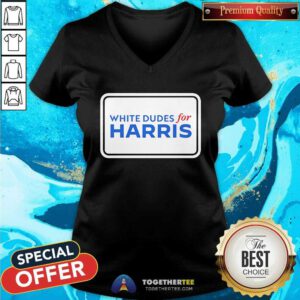 Official White Dudes For Harris V-neck