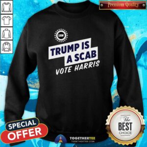 Original Trump Is A Scab Vote Harris Sweatshirt