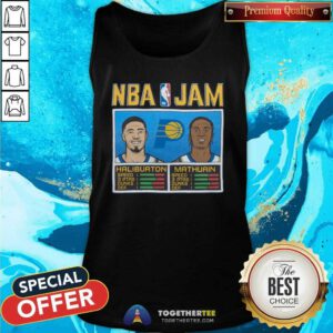 Top Youth NBA Jam Pacers Haliburton And Mathurin Tank-top