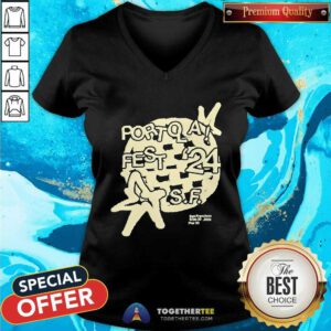 Awesome Portola A Fest '24 San Francisco 9 29 30 Disco Pier 80 V-neck