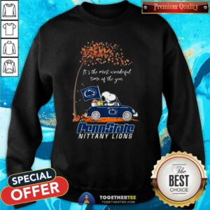 Funny Penn State Nittany Lions Snoopy Driving Sweatshirt