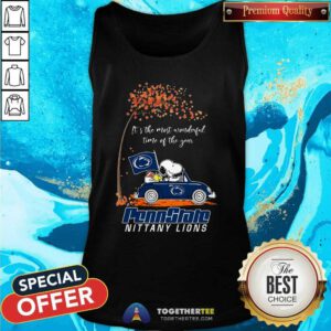 Funny Penn State Nittany Lions Snoopy Driving Tank-top