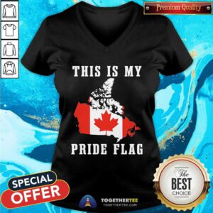 Funny This Is My Pride Flag Canada V-neck