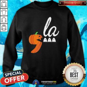 Good Comma La Kamala Harris Halloween Pumpkin Eating Ghost Gamer Sweatshirt