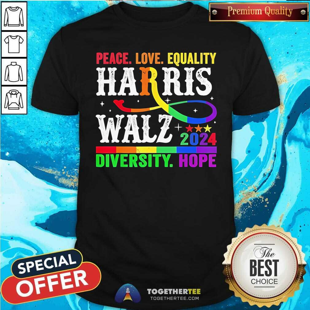 Good Kamala Harris Tim Walz 2024 Peace LGBT Harris Walz T-Shirt