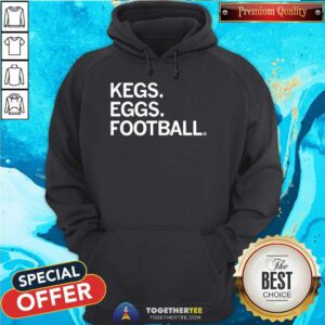 Hot Kegs Eggs Football Hoodie