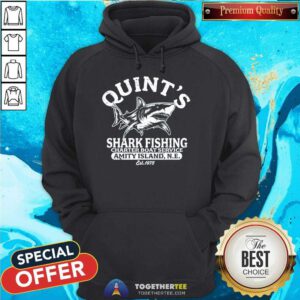 Hot Quint's Shark Fishing Amity Island New England Hoodie