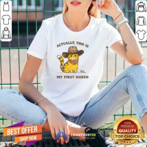 Hot This Is My First Rodeo V-neck