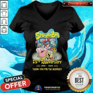 Nice Spongebob Squarepants 25th Anniversary 1999-2024 V-neck