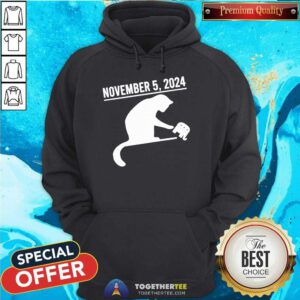 Official November 5 2024 The Revenge Of The Cat Ladies Cats Kamala Hoodie