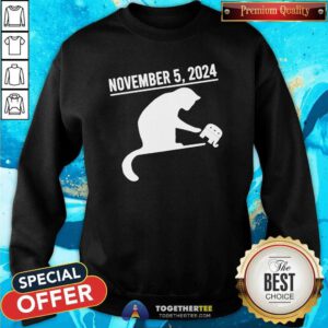 Official November 5 2024 The Revenge Of The Cat Ladies Cats Kamala Sweatshirt