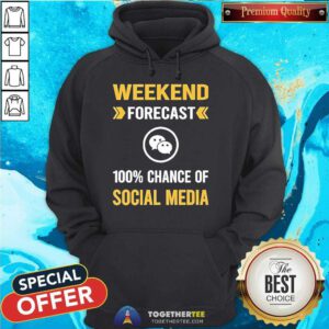Official Weekend Forecast Social Media 100 Chance Of Social Media Hoodie
