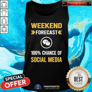 Official Weekend Forecast Social Media 100 Chance Of Social Media Tank-top