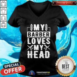 Original Summerhays Bros My Barber Loves My Head V-neck
