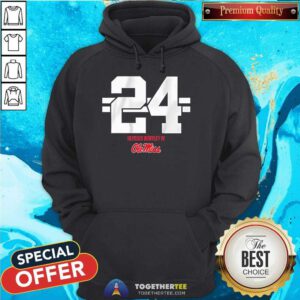 Premium Ole Miss Football Ulysses Bentley Iv 24 Striped Hoodie