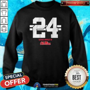 Premium Ole Miss Football Ulysses Bentley Iv 24 Striped Sweatshirt