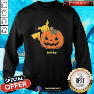 Premium Pokemon Pikachu Halloween Jack O' Lantern Pumpkin Sweatshirt