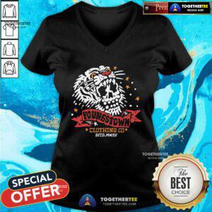 Premium Youngstown Tiger Skull V-neck
