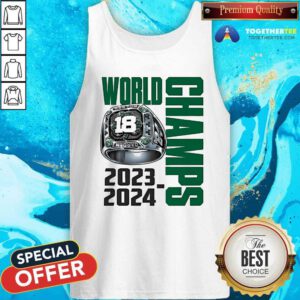 Pretty Derrick White Wearing 18 Boston Carden World Champs 2023-2024 Tank-top