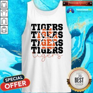 Pretty Tiger Paw Football School Sports Team Tank-top