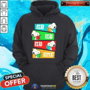 Top Snoopy Read Read Read Repeat Hoodie