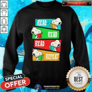 Top Snoopy Read Read Read Repeat Sweatshirt
