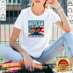 Awesome I’m Voting For The Outlaw And The Hillbilly Donald J Trump V-neck