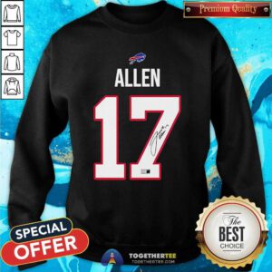 Funny Josh Allen 17 Buffalo Bills Signature Sweatshirt