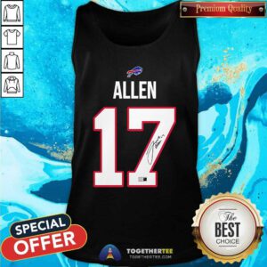 Funny Josh Allen 17 Buffalo Bills Signature Tank-top