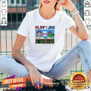Hot MLB Jam Phillies Realmuto And Phillie Phanatic 2024 V-neck