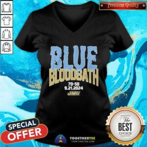 Nice JMU Football Blue Bloodbath V-neck