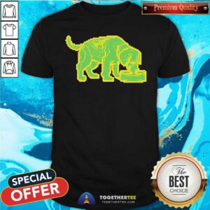 Nice Niko B Green Pixel Dog T-Shirt