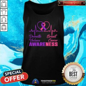 Original Warrior Domestic Violence And Breast Cancer Awareness Tank-top