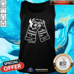 Premium Mom Jeans Web Blue Jeans Tank-top