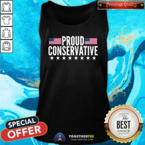 Top Justjenrx Proud Conservative US Flag Tank-top