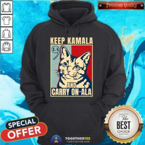 Awesome Happy Cat Keep Kamala And Carry On Ala Hoodie