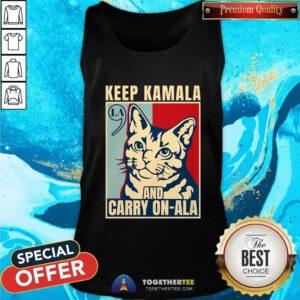 Awesome Happy Cat Keep Kamala And Carry On Ala Tank-top