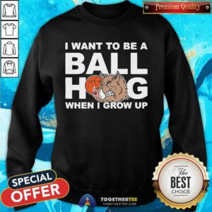 Awesome I Want To Be A Ball Hog When I Grow Up Sweatshirt