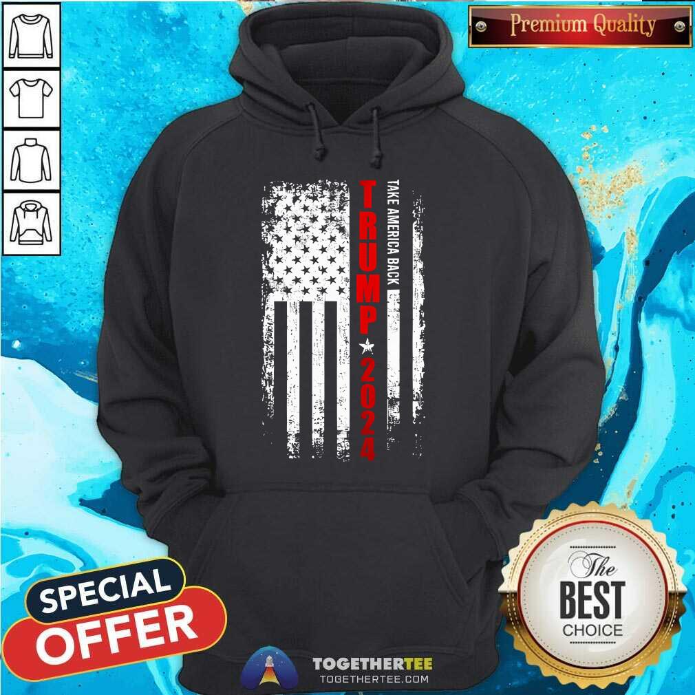 Awesome Political Trump 2024 American Flag Hoodie