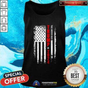 Awesome Political Trump 2024 American Flag Tank-top