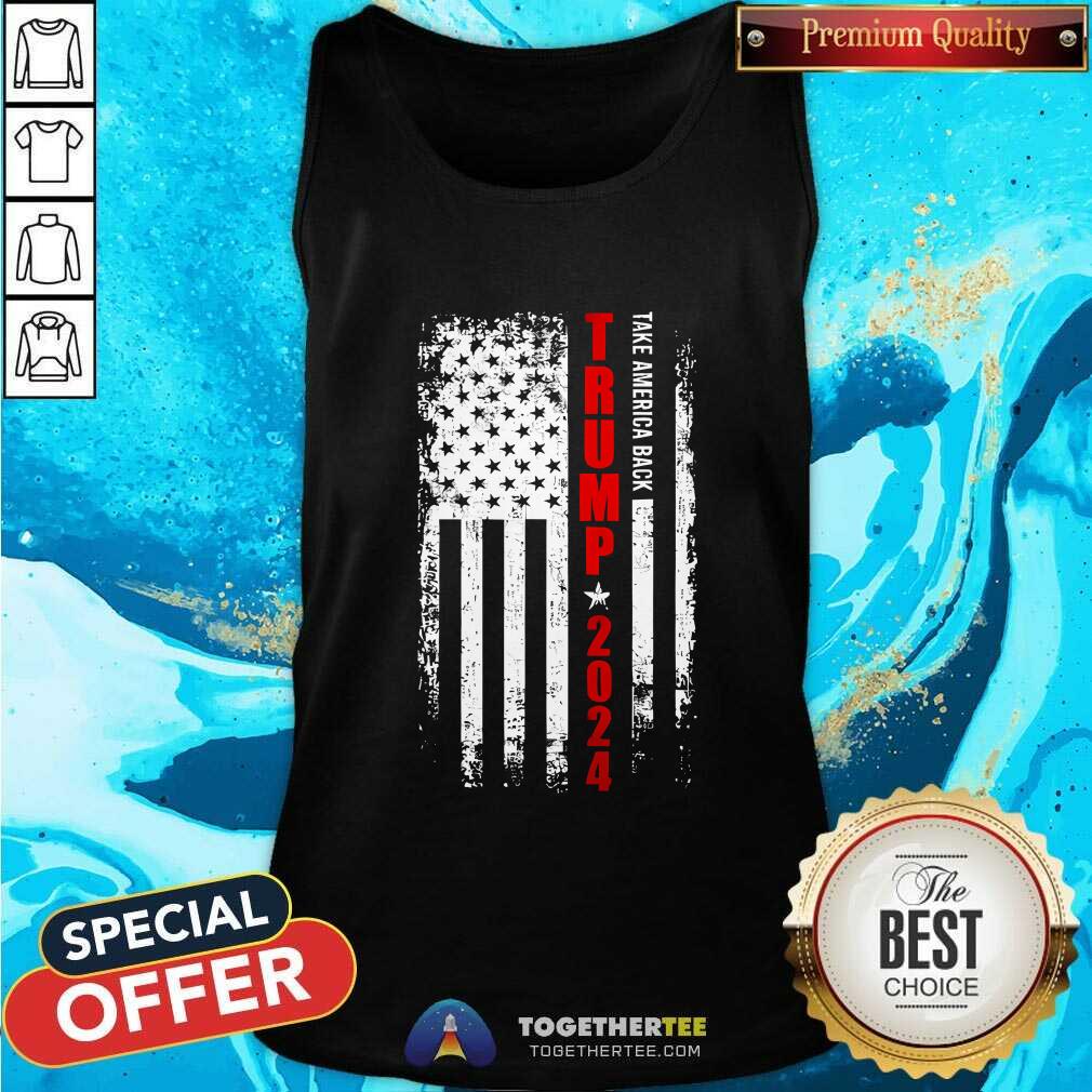 Awesome Political Trump 2024 American Flag Tank-top