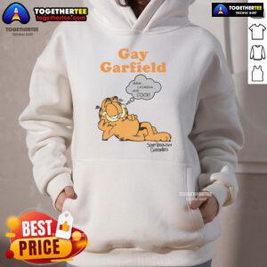 Funny Gay Garfield Cat Hoodie featuring a colorful, playful design perfect for quirky fashion lovers and cat enthusiasts.
