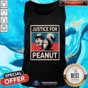 Funny Justice For Peanut The Squirrel Tank-top