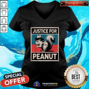 Funny Justice For Peanut The Squirrel V-neck