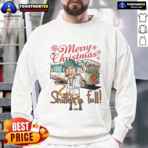 Funny Merry Christmas sweatshirt featuring Cousin Eddie from a classic meme, perfect for holiday humor and festive celebrations.