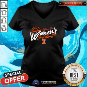Hot Illinois Women's Basketball Net V-neck